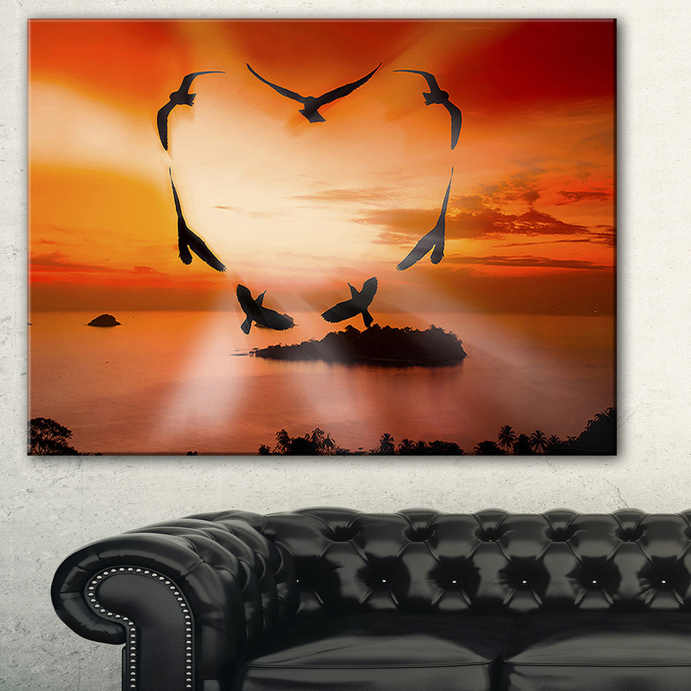 "Crow Heart at Sunset" Digital Canvas Print, 40"x30"