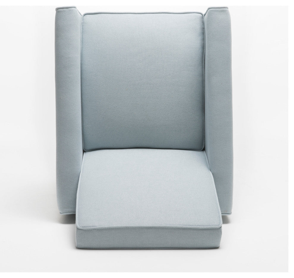 GDF Studio Hinus Indoor Upholstery Club Chair Recliner, Light Sky