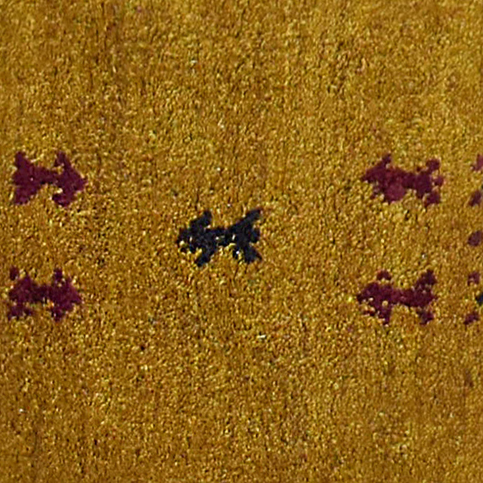 HAND KNOTTED LOOM SILK ECO-FRIENDLY AREA RUG -8'x10',Rectangle,Gold,Contemporary