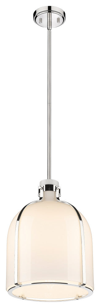 Zlite 818-12PN 1-Light Pendant, White Opal