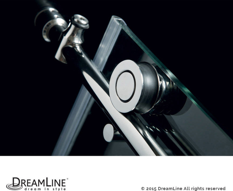 DreamLine Enigma-X 56"-59" Frameless Sliding Tub Door, Polished Stainless