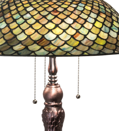Meyda Lighting 230465 31" High Tiffany Fishscale Table Lamp