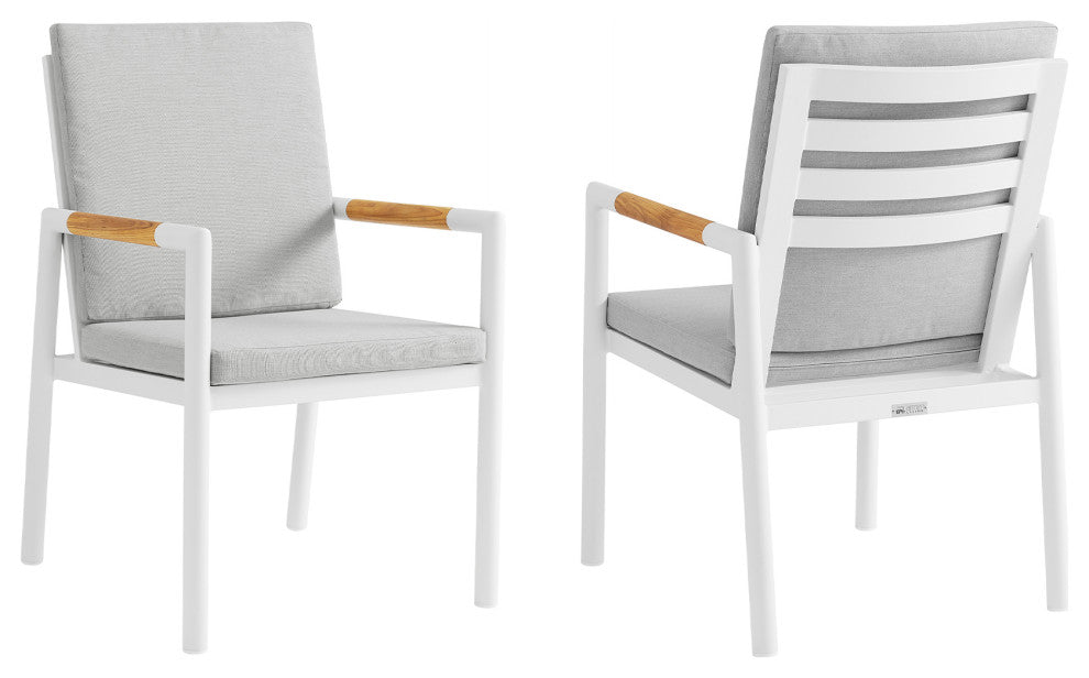 Royal Outdoor Dining Chair, Set of 2, White