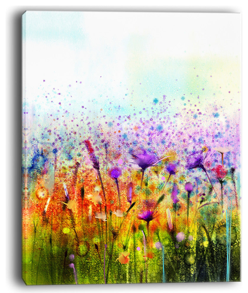 "Abstract Cosmos of Colorful Flowers" Flower Wall Art, 30"x40"