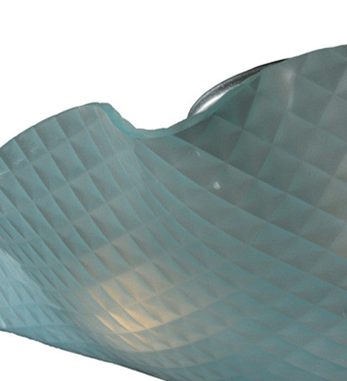 13 Wide Metro Organic Art Glass Window Pane Flushmount