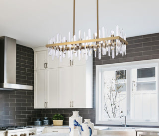 Modern Satin Gold 20-Light Chandelier