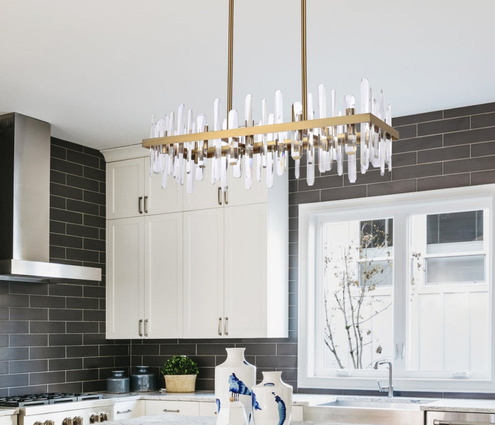 Modern Satin Gold 20-Light Chandelier