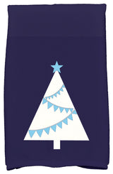 Garland Tree Holiday Geometric Print Kitchen Towel, Navy Blue