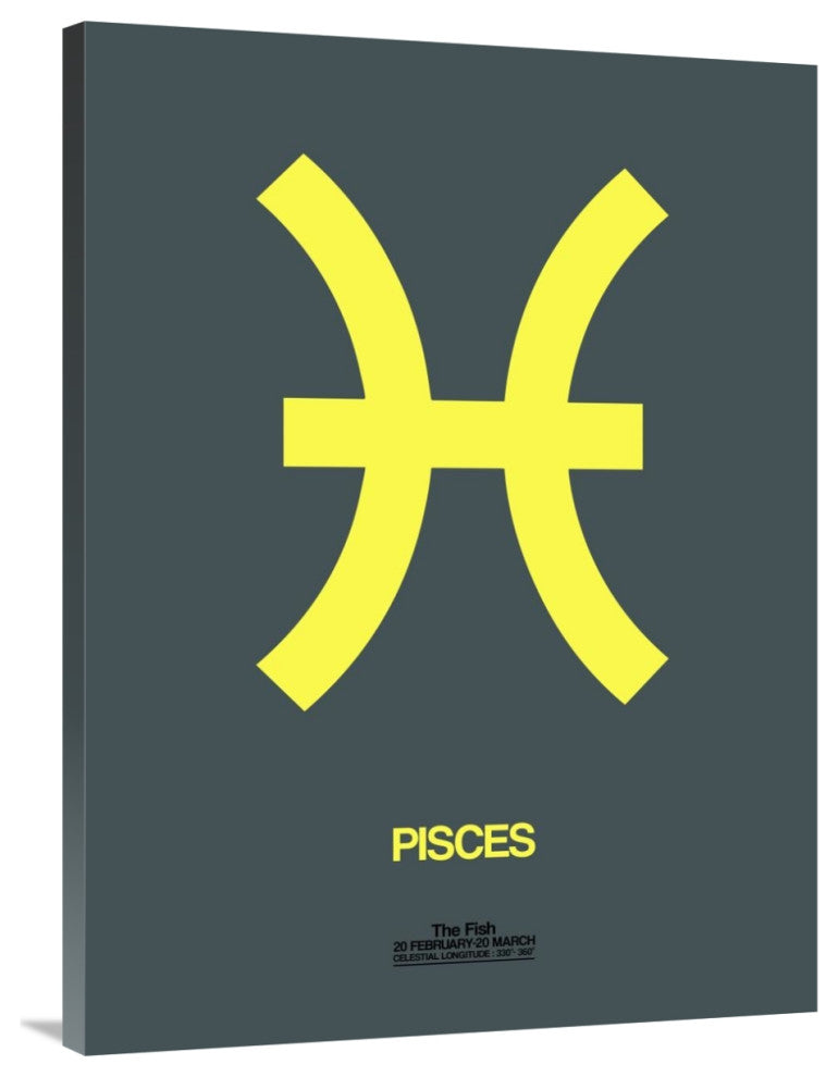 "Pisces Zodiac Sign Yellow" Fine Art Print