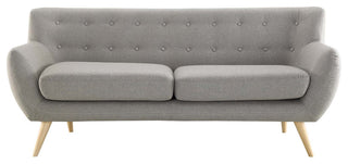 Modern Light Gray Remark Upholstered Sofa