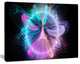 Blue Fractal Vortices of Energy, Large Floral Canvas Art Print, 60x40