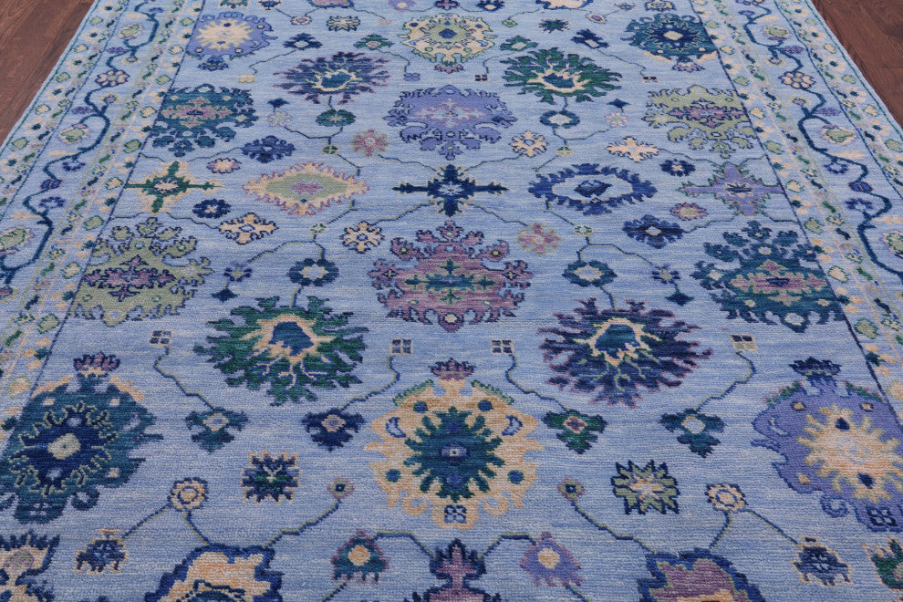 Turkish Oushak Handmade Wool Rug 8' 1" X 10' 2" - Q13628