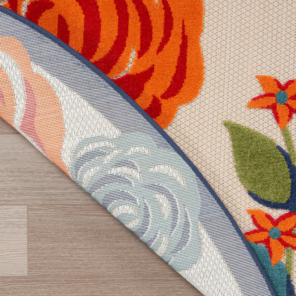 Nourison Aloha 7'10" Round Multicolor Contemporary Area Rug