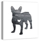 Designs Direct Creative Group Ink Silhouette Frenchie 30x30 Canvas Wall Art