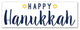 Happy Hanukkah Canvas Wall Art, 12"x36"