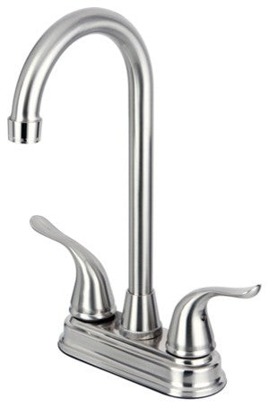 Kingston Brass 4" Centerset Bar Faucet, Brushed Nickel