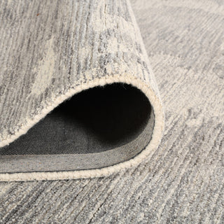 Mexico Abstract Ivory Gray Hand-Hooked Area Rug 8' x 10'