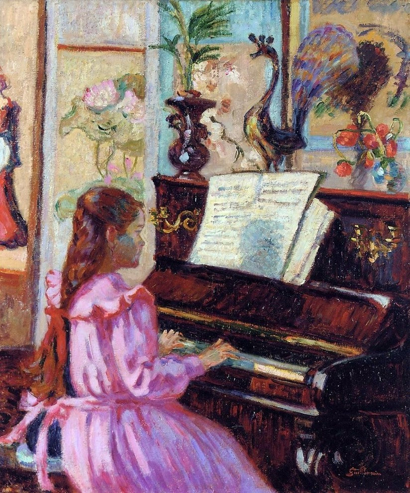 Armand Guillaumin Young Girl at the Piano Wall Decal
