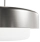 Station Brushed Nickel, Frosted Cased White Glass 3 Light Pendant Ceiling Light