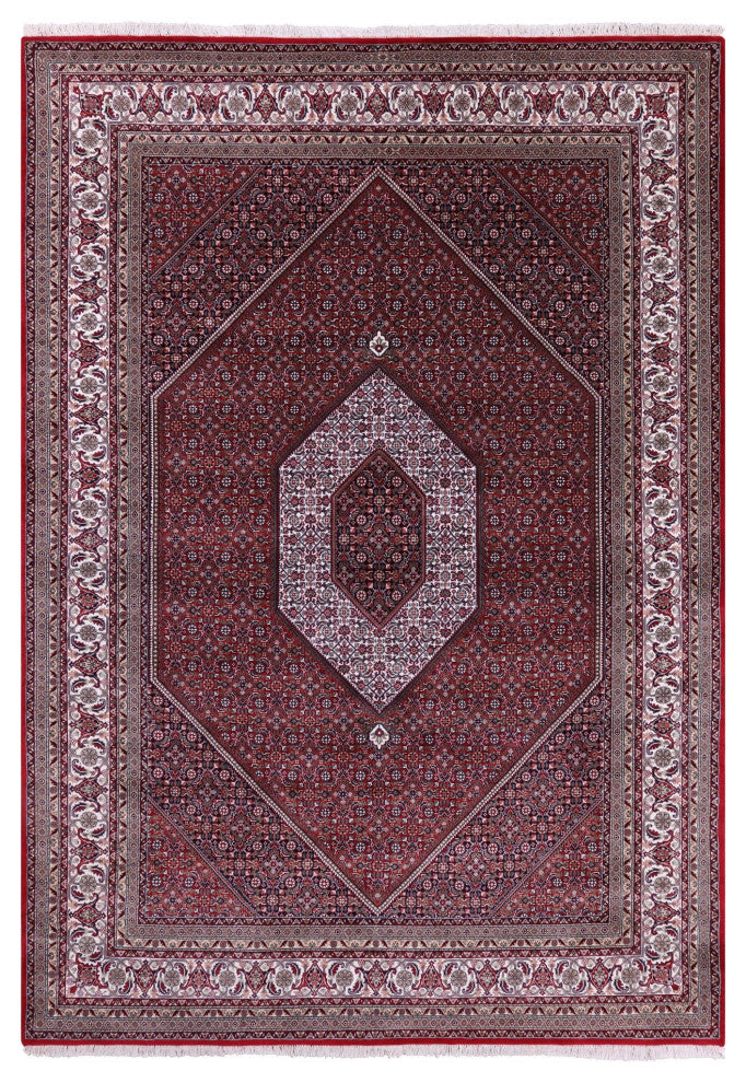 Fine Persian Bijar Handmade Wool and Silk Rug 8' 1" X 11' 8" Q6717