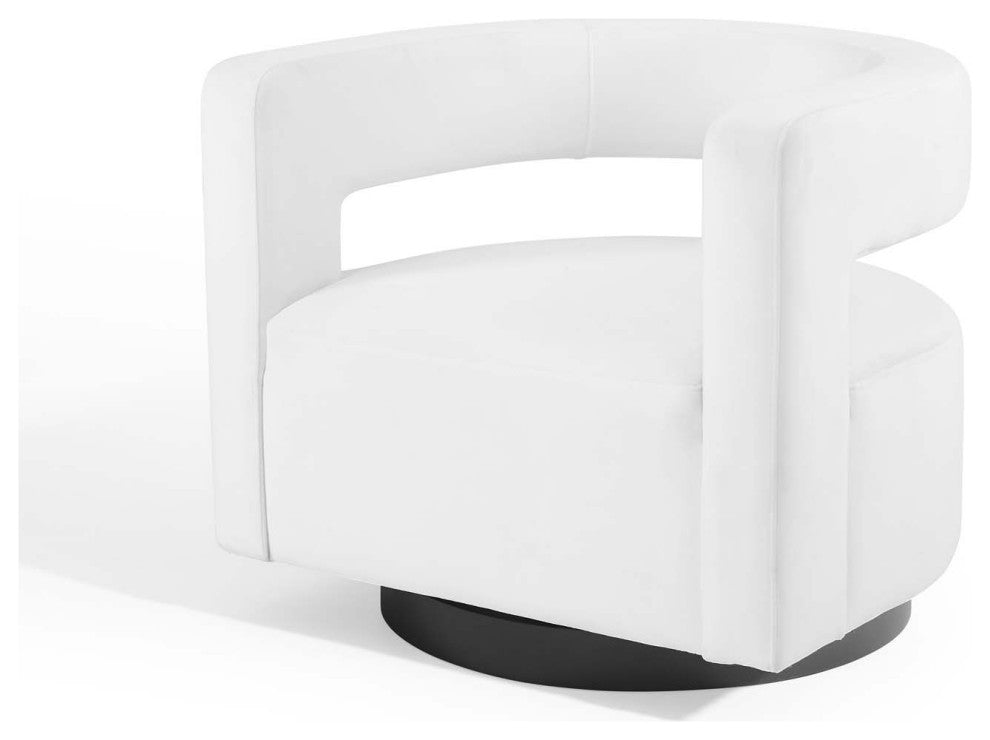Armchair Accent Chair, Velvet, White, Modern, Living Lounge Hotel Hospitality