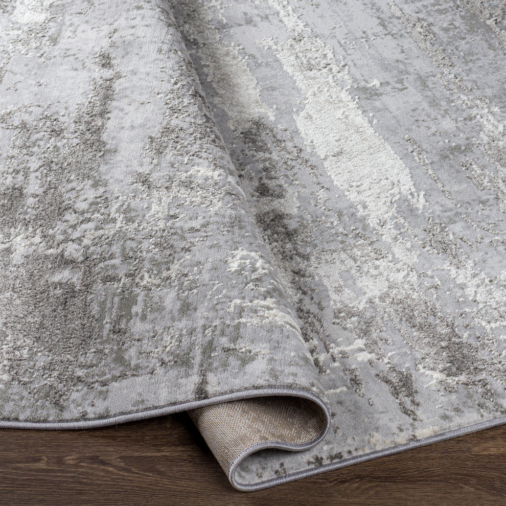 Surya Enfield ENF-2312 Machine Woven Area Rug, Charcoal, 8'10" x 12'