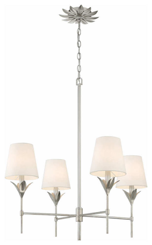 Crystorama Lighting Group 534 Broche 4 Light 28"W Chandelier - Antique Gold