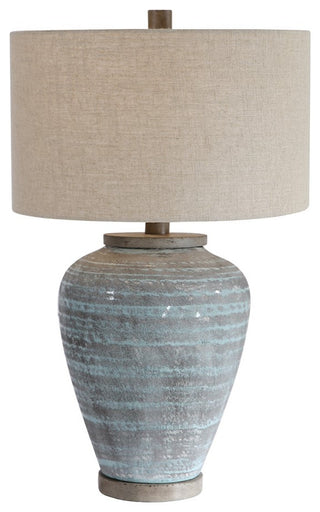 Uttermost Pelia-Light Aqua Table Lamp, 26228-1