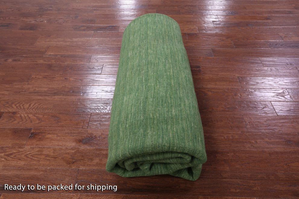 10' Square Handmade Persian Gabbeh Wool Rug - Q15284