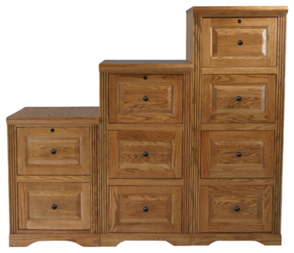 Oak Ridge 4-Drawer File Cabinet, Persimmon Oak