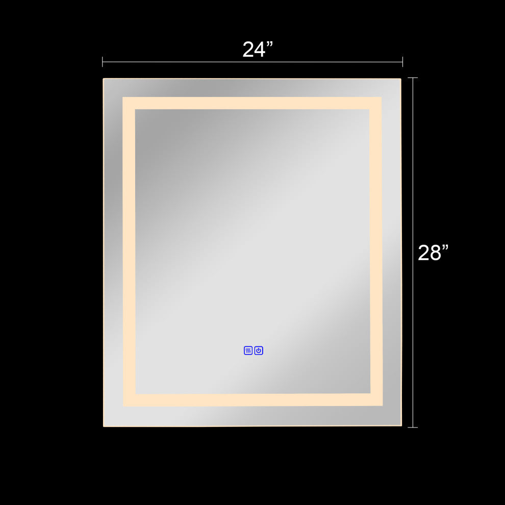 SPECULO Embedded LED Mirror 4000K Warm White 24inches Wide