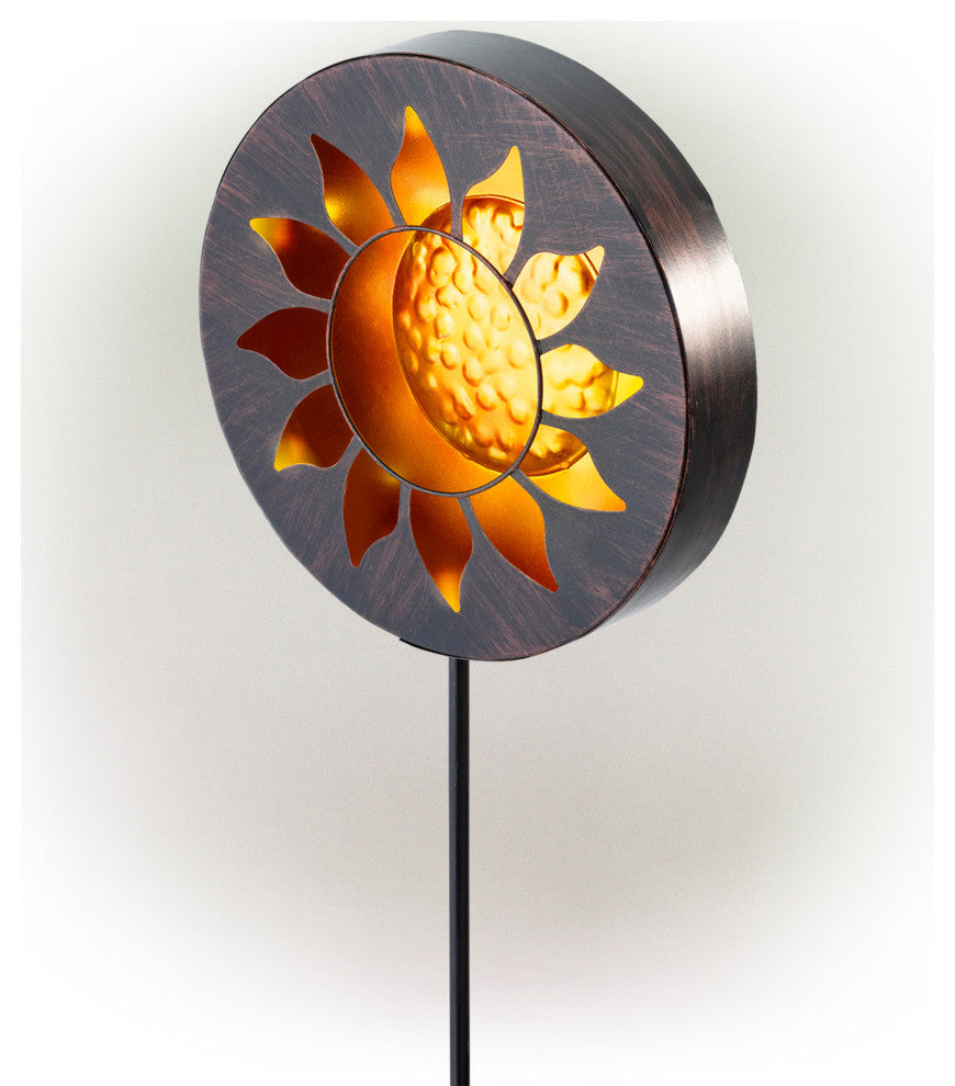 Solar Sun Garden Stake With Led Lights