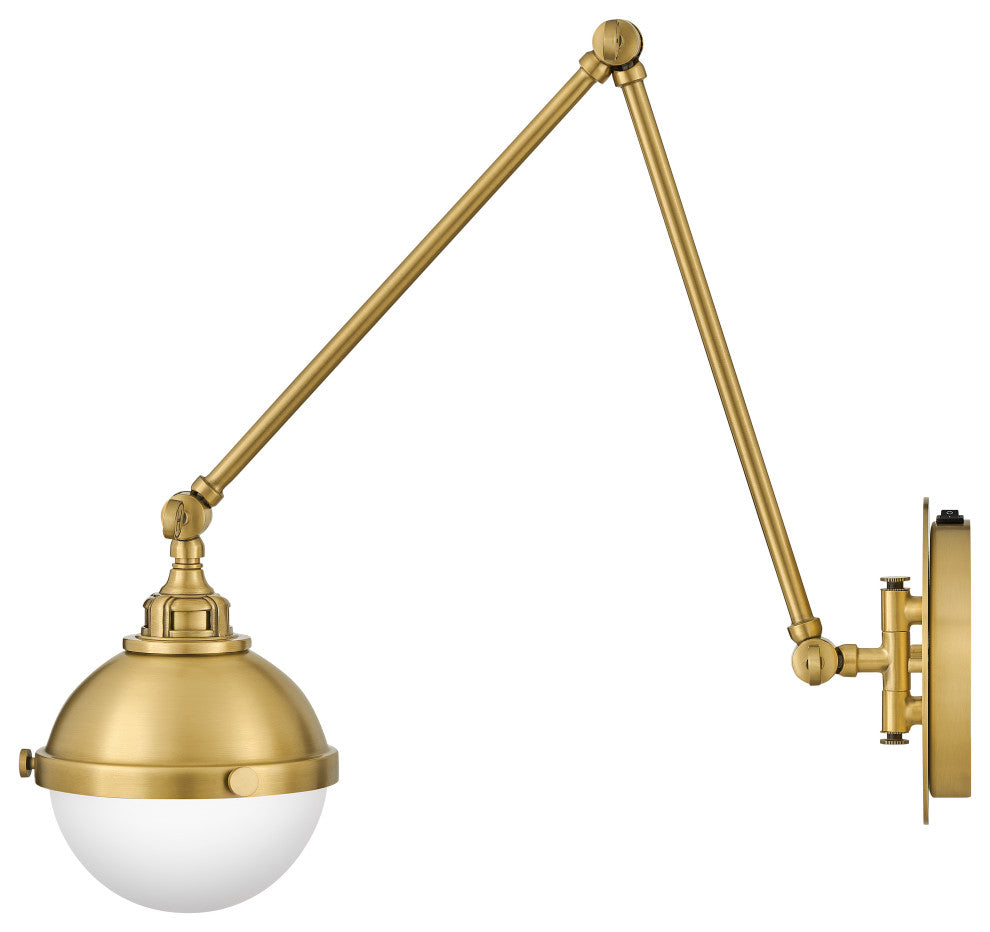 Hinkley 7" Fletcher Medium Single Light Wall Sconce - Satin Brass
