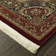 Mackenzie Traditional Medallion Red/ Multi Fringed Area Rug, 5'3"X7'6"