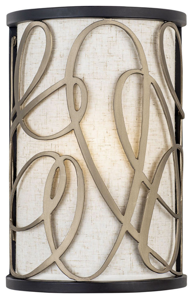 Scribble 1-Lt Sconce - Matte Black/Artifact