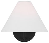 Burke 1-Light Indoor Bath Vanity Wall Sconce, Midnight Black