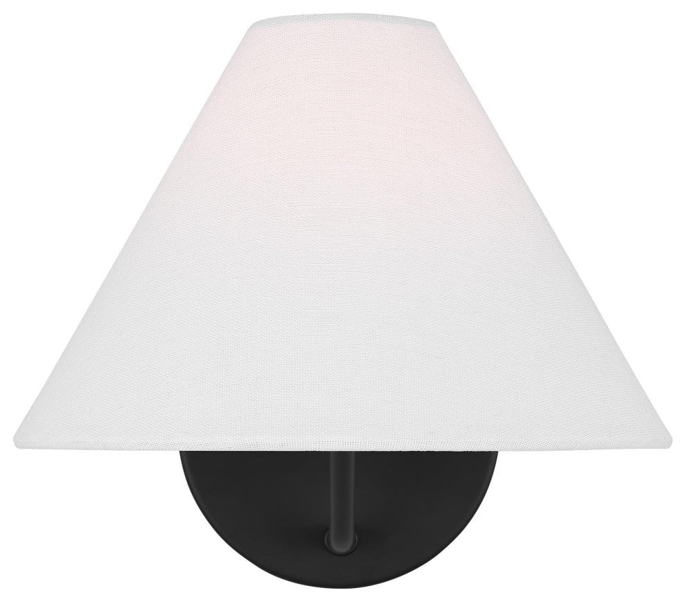 Burke 1-Light Indoor Bath Vanity Wall Sconce, Midnight Black