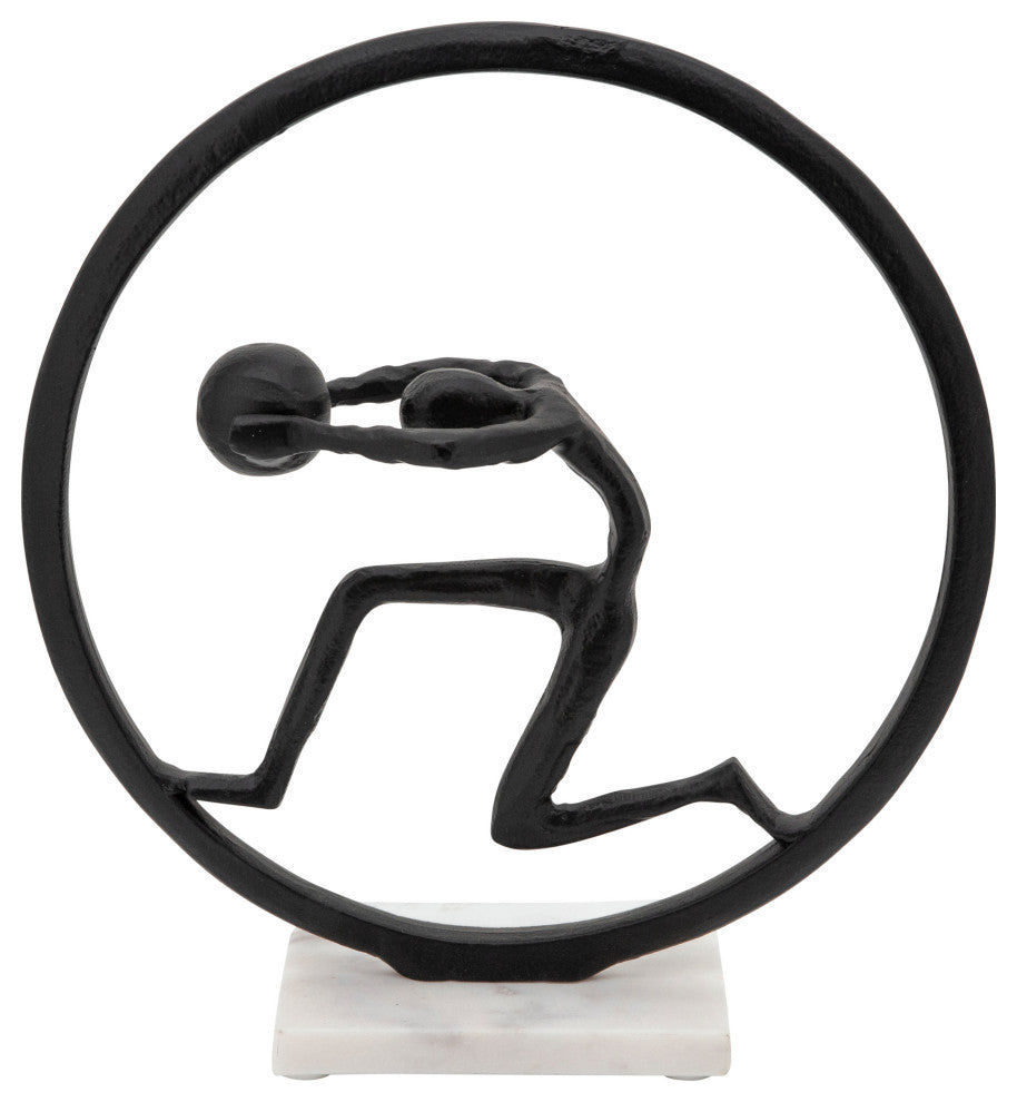 14" Man With Ball On Hand, Black