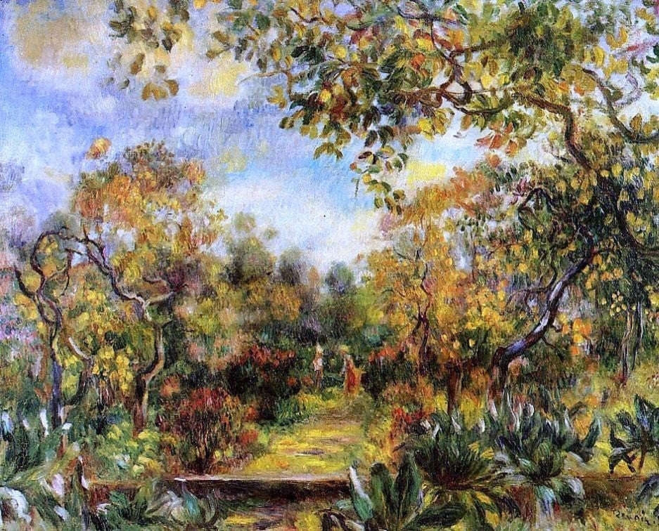 Pierre Auguste Renoir Beaulieu Landscape, 20"x25" Wall Decal