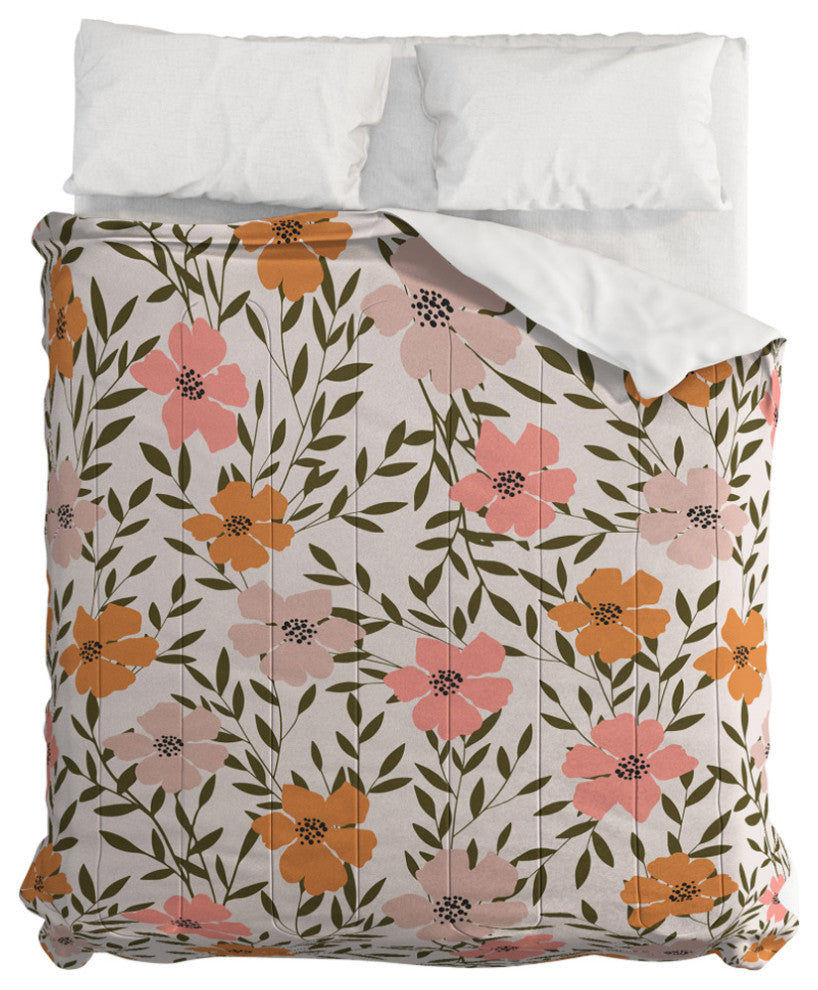 Deny Designs Emanuela Carratoni 70S Floral Theme Bed in a Bag, King