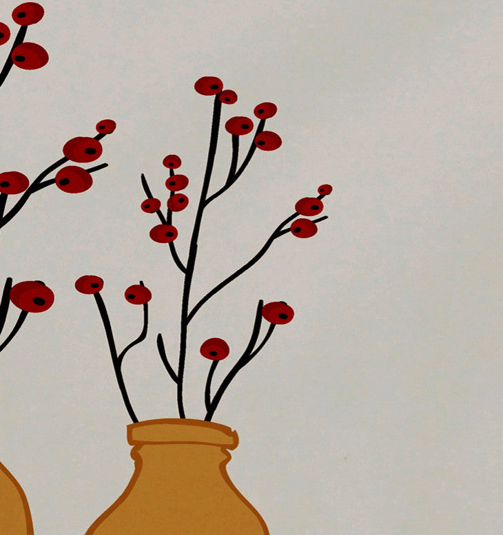 Decorative Holiday Placemat, Set of 4 Floral, Gold