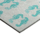 Indoor/Outdoor Seabreeze SZ15 Teal Machine Washable 2'3" x 7'6" Runner Rug