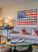 "Bold Red Stripes" Print on Canvas, 24"x16"