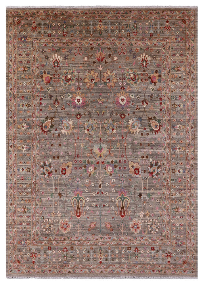 10' 1" X 14' 4" Handmade Persian Tabriz Wool Rug Q9952