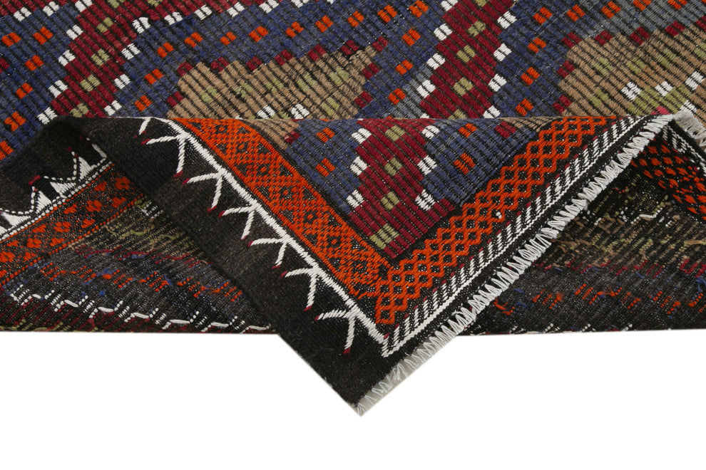 Rug N Carpet - Handmade Oriental 6' 7'' x 11' 9'' Rustic Wool Kilim Rug