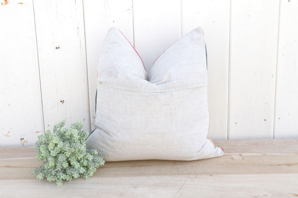 Bashful Beige Vintage Suzani Pillow