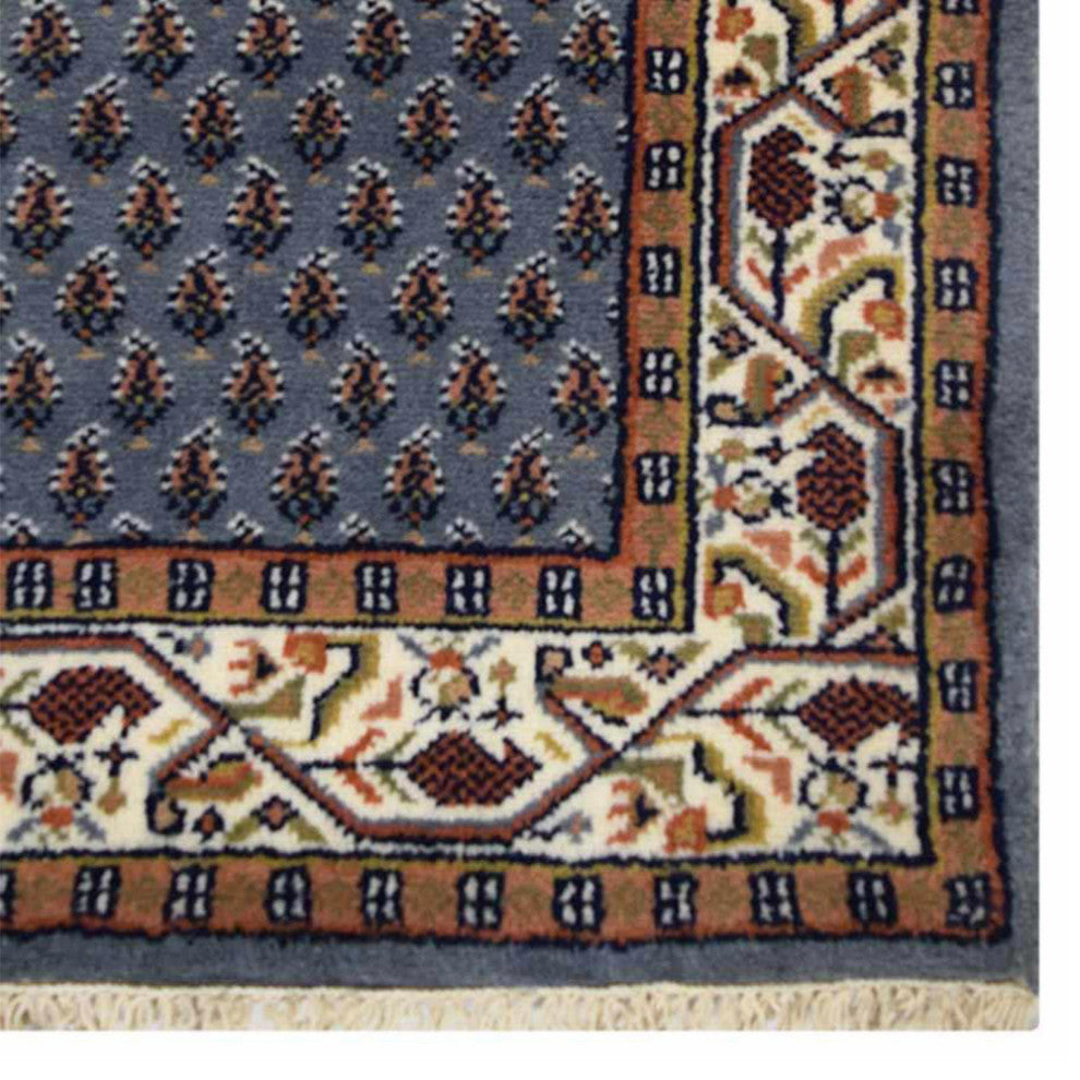 Hand Knotted Lichi Izmir Wool Area Rug Oriental Light Blue