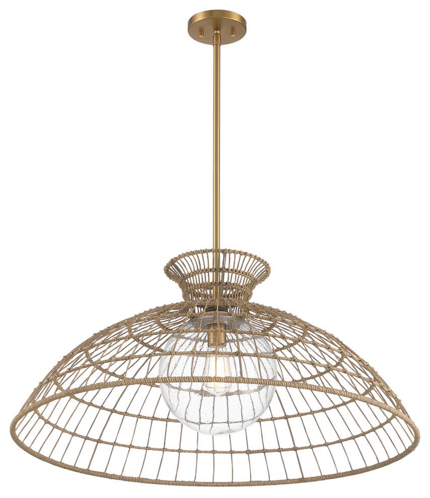 Lanai 1-Light Pendant, Warm Brass