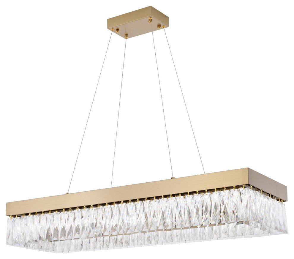 Bethel International FT97C40G 1-Light LED Chandelier, Gold