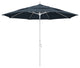 11' Matted White Collar Tilt Lift Fiberglass Rib Aluminum Umbrella, Pacifica, Sapphire